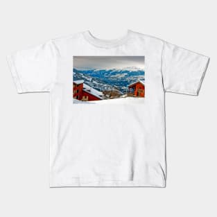 Montchavin Les Coches French Alps France Kids T-Shirt